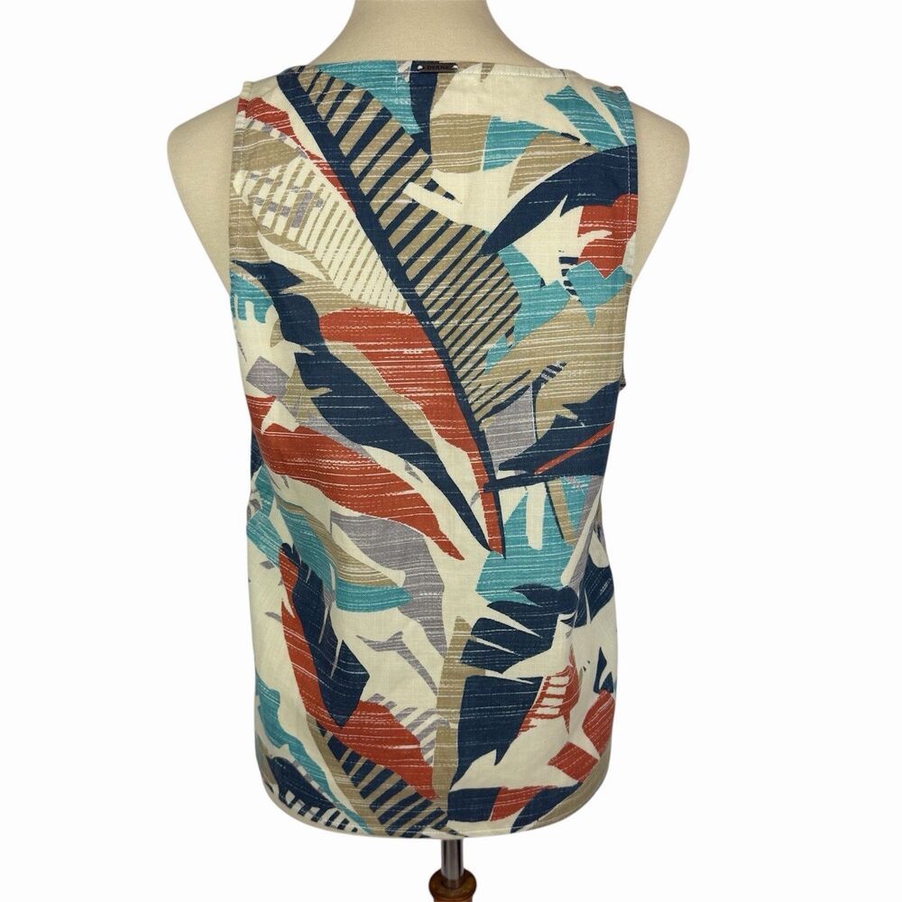 PRANA McKenzie Tank Tie Front Sleeveless Atlantic Paloma Print Women's Small - Picture 4 of 9